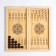 Wooden backgammon large, with checkers "wolves", board game, 50 x 50 cm