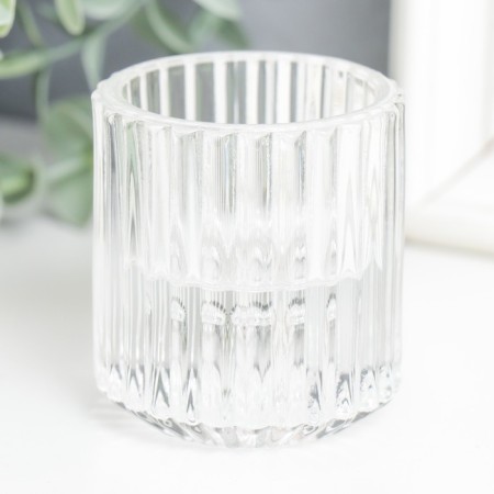 Glass of glass per 1 candle "Dolly" d-2.5 cm, 4 cm transparent 6x5x5 cm-1