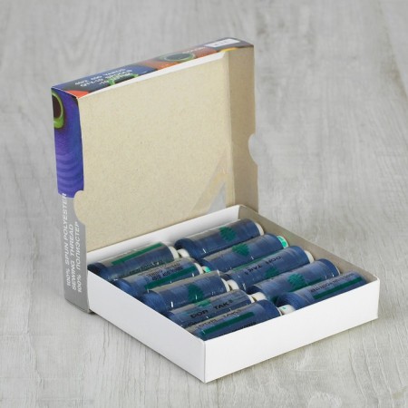 Thread Dor TAK 40/2, 400 yards, color No. 435 Blue, 10 pcs in units.-1