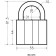 The castle of the hinged "gait" VS2-27C, the handle d = 10 mm, 3 keys, color antik