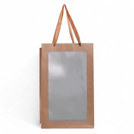 Gift package with a window, craft, 50 x 30 x 25 cm-2