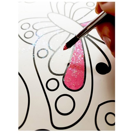 Set for creativity. Coloring with sparkles "Butterflies"-5