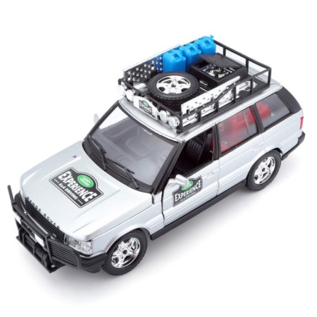 BBURAGO LAND ROVER, DIE-CAST, 1:26, opening doors, silver color-5