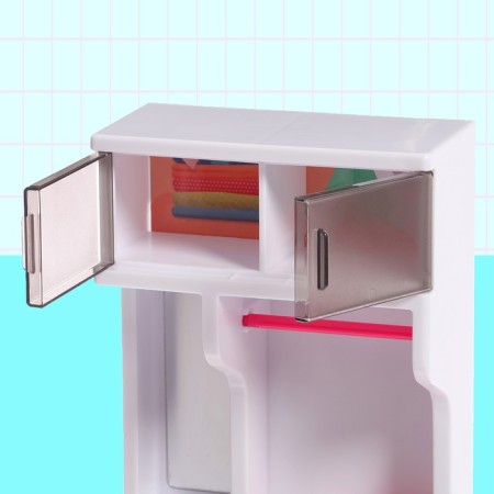 A set of furniture for the puppet "Bathroom", a sink, a dressing room-16