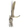 Furniture hook Cappio Flat, three -rod, bronze