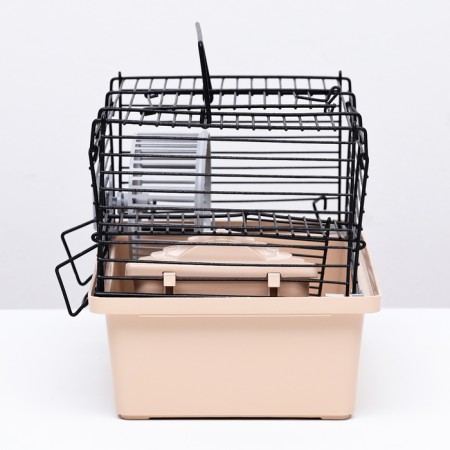 Mini cell for rodents "Pijon" No. 2, equipped, 27 x 15 x 16 cm, beige-1