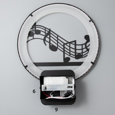 Sconces 2497/1 LED 15W 4000k black 24x24x30 cm-6