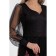 Female dress, size 44, black color, pink
