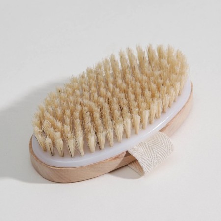 Massage brush for the body of the share, natural bristles-1