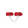 The fetters of mini Pecado BDSM, with rounded corners, genuine leather, red
