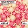 Confectionery sprinkling with a soft center "Pearls", white-pink, 50 g