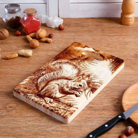 Board of the cedar "Belchonok", rectangular, 18 × 28 cm-2
