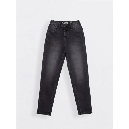 Women's jeans with a high landing CONTE Elegant Mom Fit, size XS, color Washed Black-1