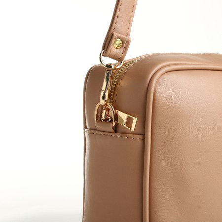 Women's bag over the shoulder Textura, small size, beige color-4