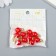 Decor for creativity Plastic "Red Pearl with loop" set 10 pcs 1x1.4 cm