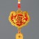 Plastic suspension, textile "Dragon and Phoenix" 8 coins 1.8x7x37 cm