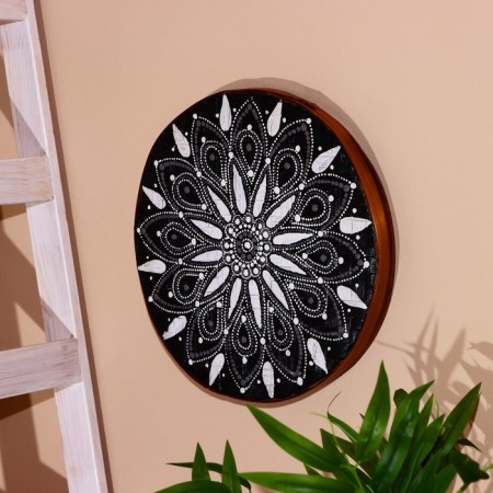 Wall decor "flower" bamboo 35 cm-1