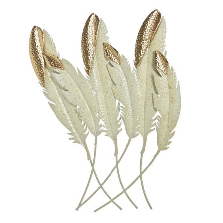 Wall metal decor "Fogger" white with gold 92x60x3 cm-1
