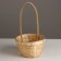 Wicker basket, d17x10.5xh33cm, natural, bamboo