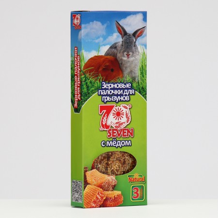 SEVEN SEEDS sticks for rodents, honey, 3 pcs, 90 g