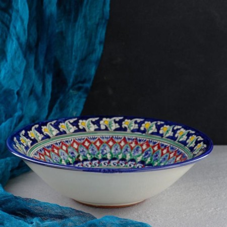 Buditsa Rishtan ceramics "Patterns", 28 cm, mix-3