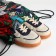 Back for shoes on the lace, green color/multi -colored