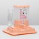 Complex: feed container 38x22x34 cm (1.5 kg), removable bowl and drinker, peach