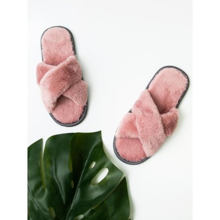 Slippers Women's cross open nose, size 39-41, color dusty rose-5