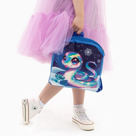New Year's children's backpack "Snake", 24x24 cm, for the New Year-8