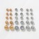 Pusets 15 pairs “minimal” beads d = 5-10 mm, color mix