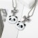 Panda "Demetbus" pendants, black and white color in silver, 45 cm