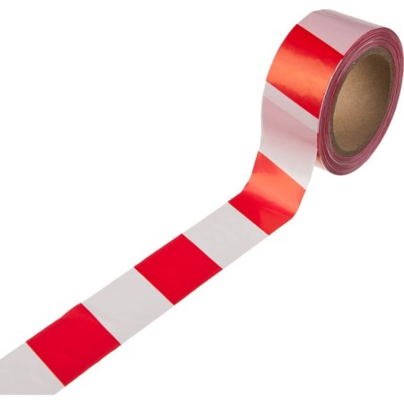 Signal tape 12240-50-200, red-white, 50 mm x 200 m-1