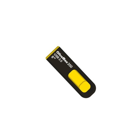 OLTRAMAX 250, 8 GB, USB2.0 flash drive, Thu up to 15 MB/s, PBLD to 8 Mb/s, yellow-1