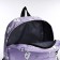 School backpack from textiles on lightning, 3 pockets, pencil case, lilac color