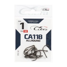 Крючки Cobra ALLROUND, серия CA118, № 1, 10 шт.