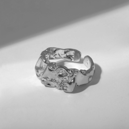 Ring "Roman Lines" minimized, the color of silver, dimensionless-2