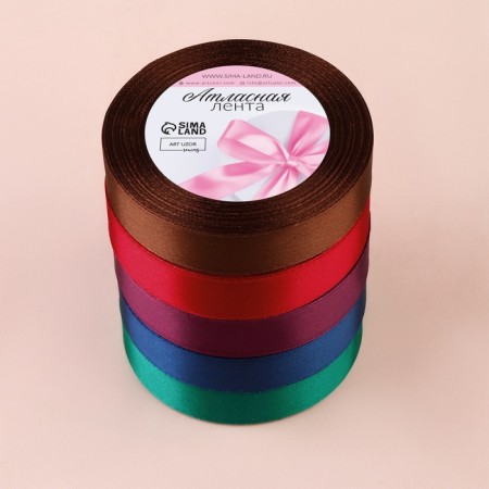 A set of satin tapes "Evening Lights", 5 pcs, size 1 tape: 20 mm × 23 ± 1 m-2