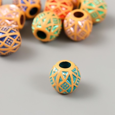 Beads for creativity plastic "Ethno. Patterns. Hologography" set of 20 g 1.4x1.4x1.4 cm-2