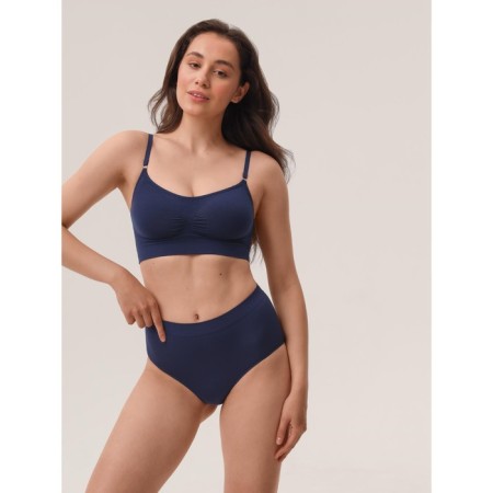 Top female supporting on thin straps Mirey Top Shaper Spalla Stretta, size 48, deep blue color-2