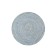 Eco -river jute round, size 80x80 cm, blue color