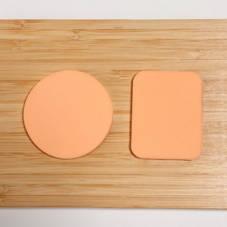 Makeup sponge, set - 2 pcs, beige color-1