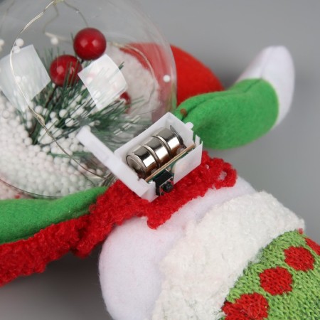 Christmas tree toy "Snowman", from batteries, glow of multi-3