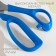 Scissors are universal, mowed blade, in scabbard, 9 ", 23 cm, color mix