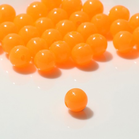 Busina "Drage" d = 8mm (set 10 g), the color is bright orange-1
