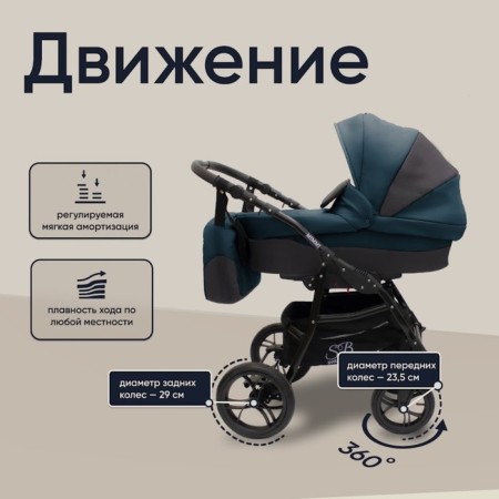 Stroller 2 in 1 Sweet Baby Mimmi, Marine Color-5