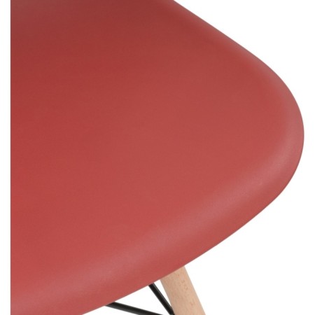 Plastic chair EAMES Massive Buk/Metal/Plastic, natural/burgundy 46x52x83 cm-8