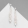 Earrings with pearls "bead" peak, color silver