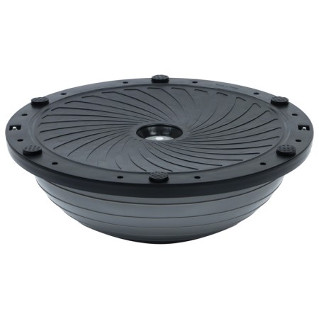 Half -sphere Bosu is gymnastic, with a pump, 46x20 cm, gray color-7