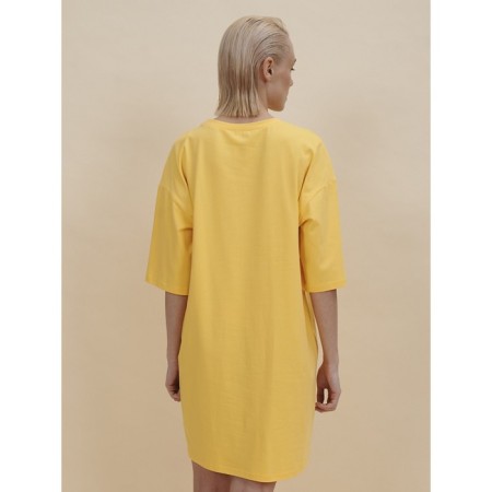 Female dress, size l, yellow color-1