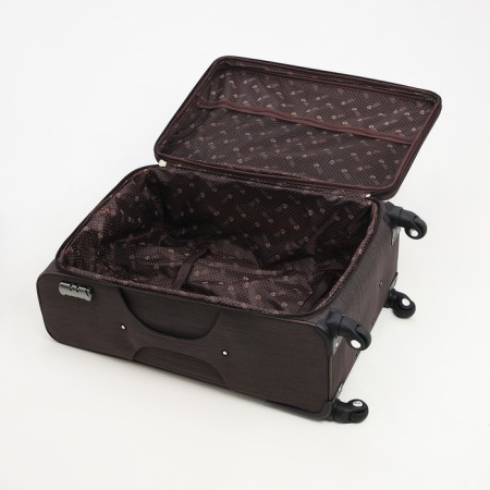 Big suitcase 28 ", lightning department, code castle, 4 wheels, outer pocket, brown color-8